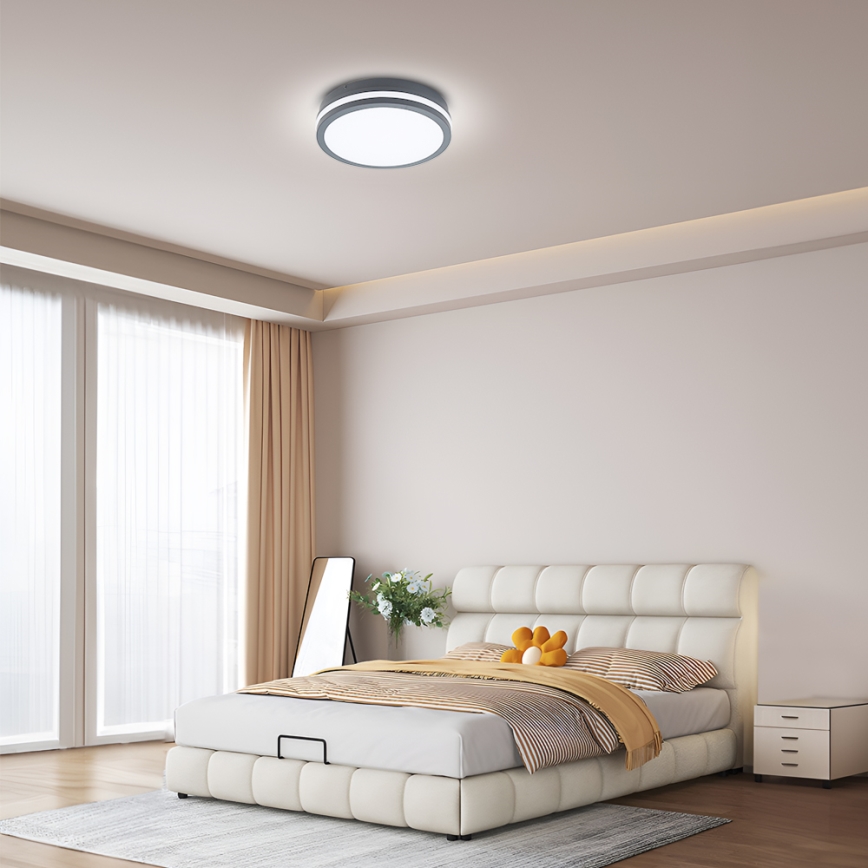 Brilagi - LED āra gaismeklis ar sensoru BENE LED/24W/230V pr. 26 cm antracīts IP54