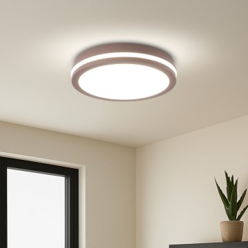 Brilagi - Āra LED gaismeklis ar sensoru BENE LED/24W/230V Ø 26 cm brūns IP54