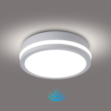 Brilagi - Āra LED griestu lampa BENE ar sensoru LED/18W/230V Ø 21,5 cm balta IP54