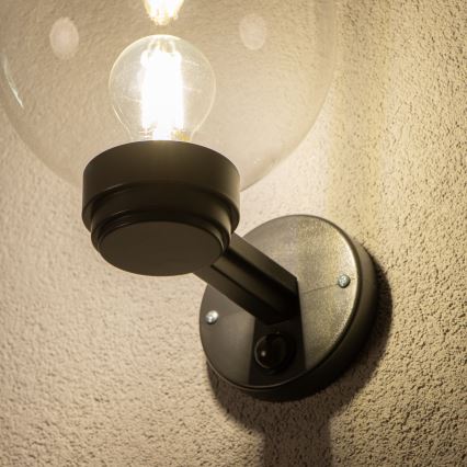BRILAGI - Āra sienas gaismeklis ar kustības sensoru HARBOR 1xE27/40W/230V IP33 antracīts/caurspīdīgs