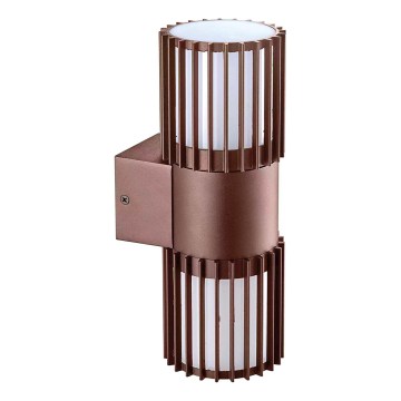 BRILAGI - Āra sienas gaismeklis ARMOR 2xGU10/35W/230V IP44 brūns