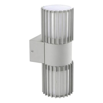BRILAGI - Āra sienas gaismeklis ARMOR 2xGU10/35W/230V IP44 pelēks