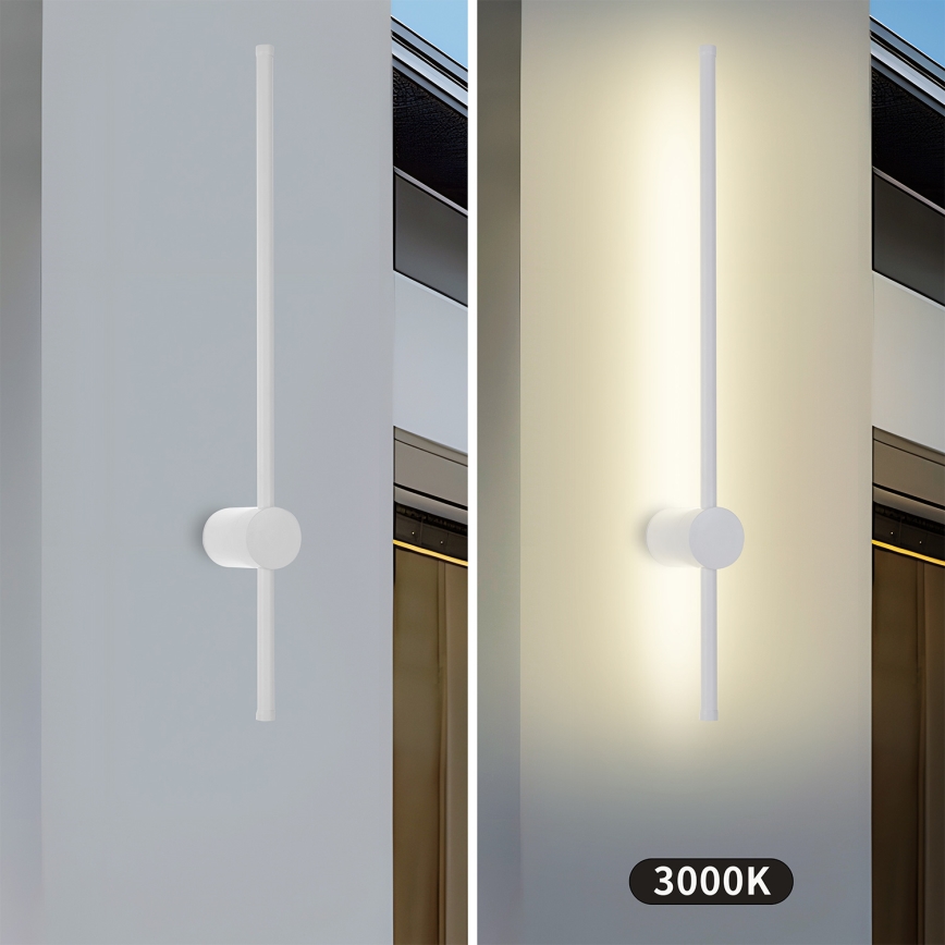 Brilagi - AURA LED āra sienas gaismeklis, 12W/230V, 3000K, IP54, 65 cm, balts, CRI 90