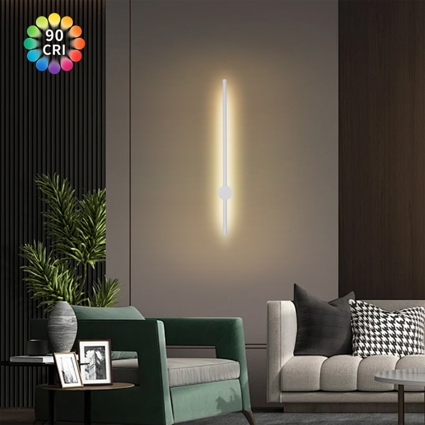 Brilagi - AURA LED āra sienas gaismeklis, 12W/230V, 3000K, IP54, 65 cm, balts, CRI 90