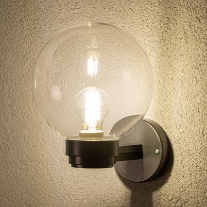 BRILAGI - Āra sienas gaismeklis HARBOR 1xE27/40W/230V IP33 antracīts/caurspīdīgs