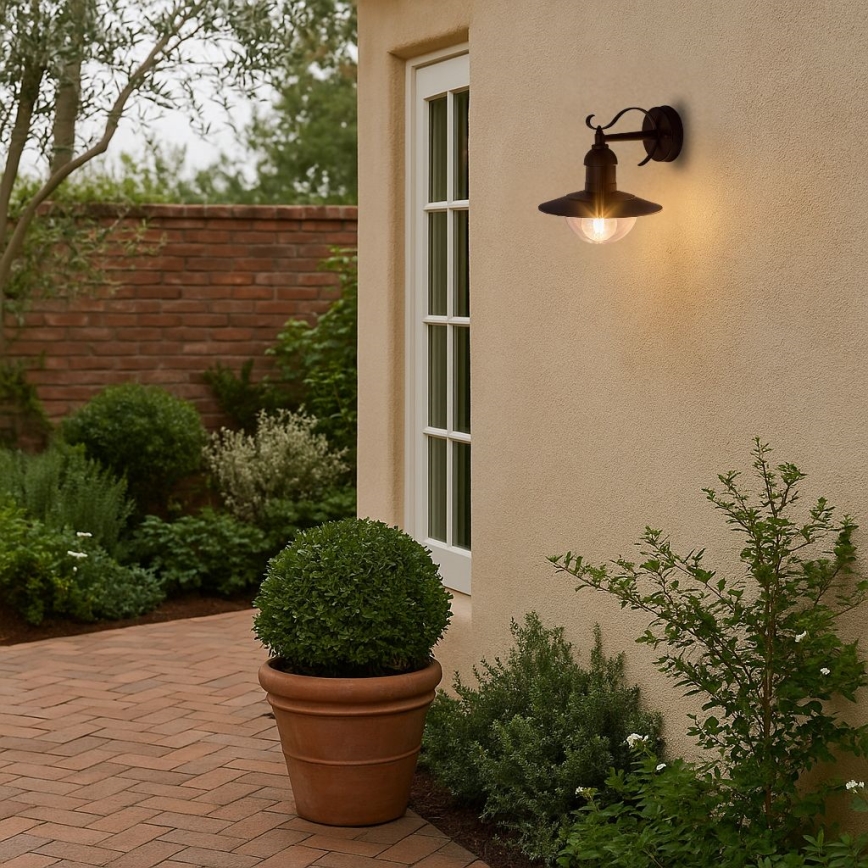 Brilagi - Āra sienas gaismeklis MOLDE 1xE27/60W/230V IP44 melns