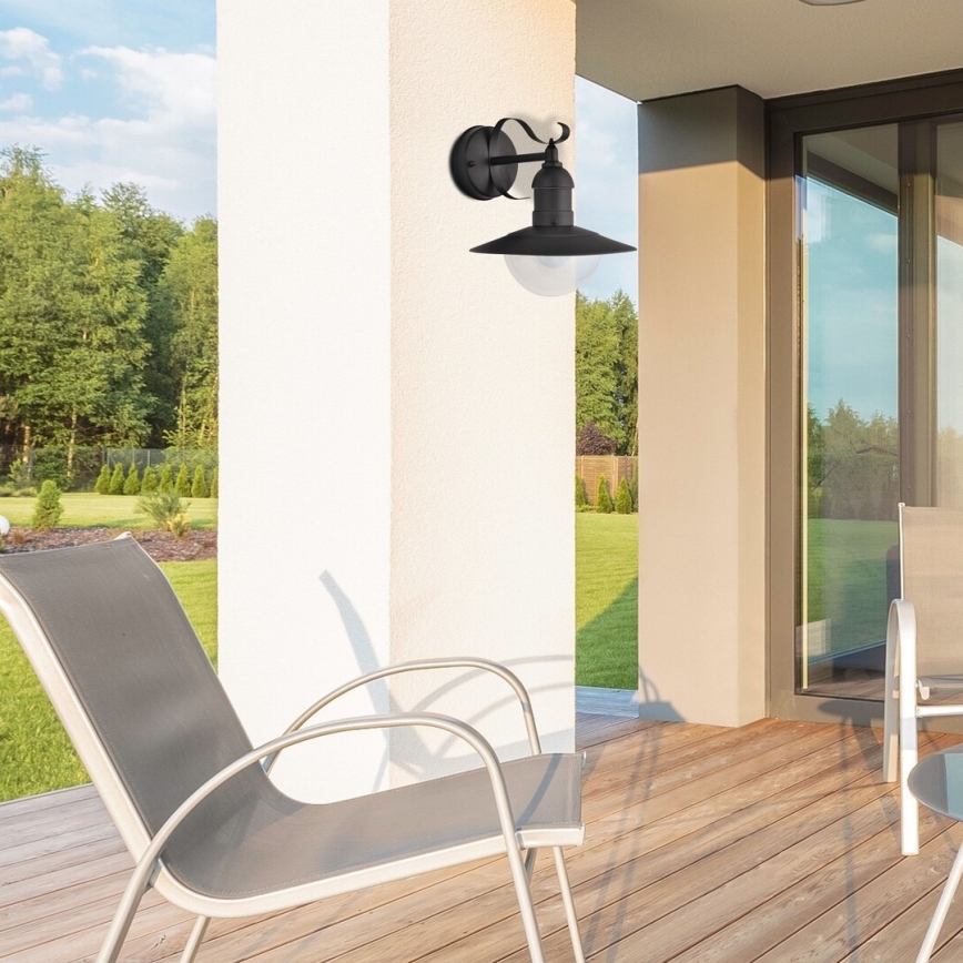Brilagi - Āra sienas gaismeklis MOLDE 1xE27/60W/230V IP44 melns