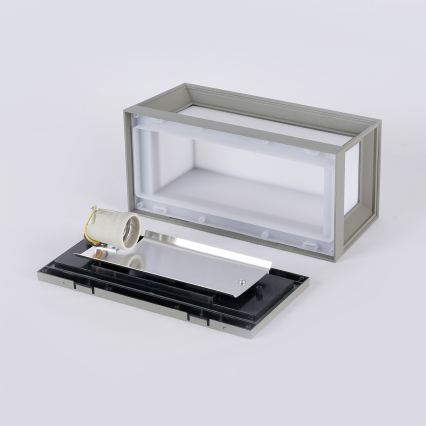 Brilagi - Āra sienas gaismeklis PARKER 1xE27/60W/230V pelēks IP44