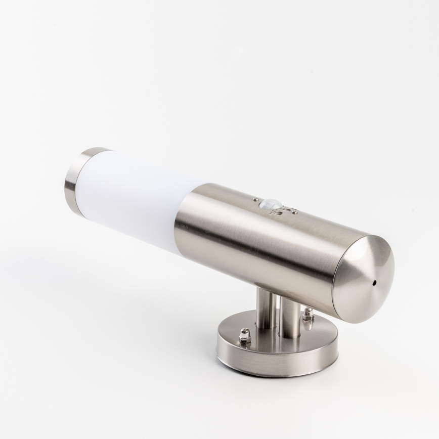 BRILAGI - Āra sienas lampa ar kustības sensoru ELIA 1xE27/20W/230V IP44 matēts hroms