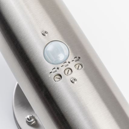 BRILAGI - Āra sienas lampa ar kustības sensoru ELIA 1xE27/20W/230V IP44 matēts hroms