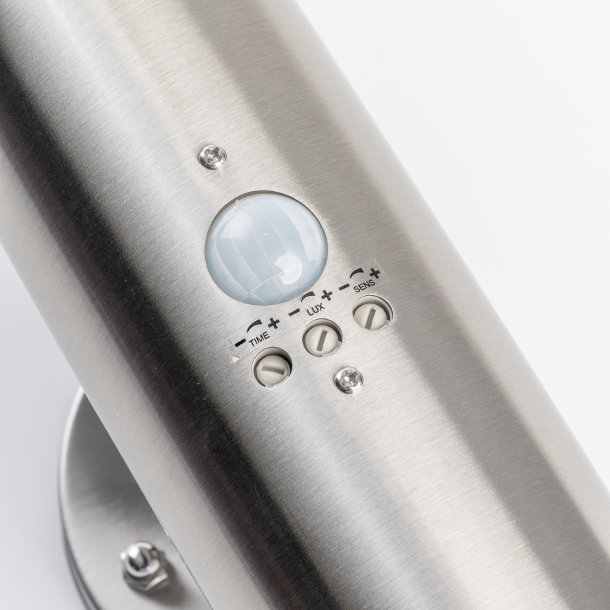 BRILAGI - Āra sienas lampa ar kustības sensoru ELIA 1xE27/20W/230V IP44 matēts hroms