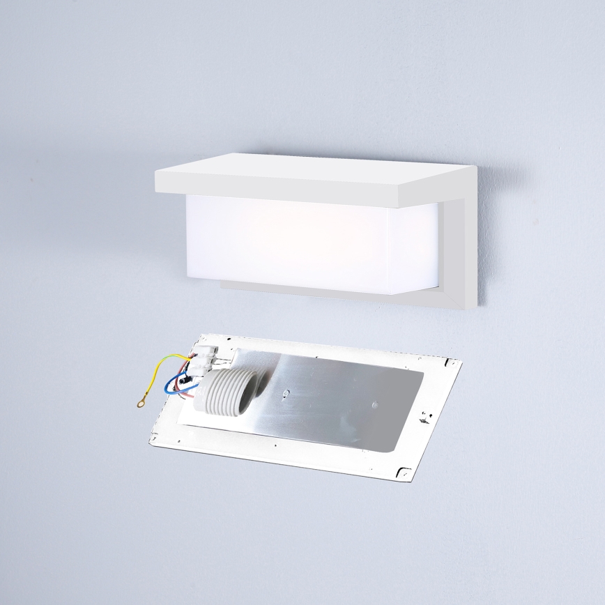 Brilagi - Āra sienas lampa BRICKY 1xE27/60W/230V balta IP54