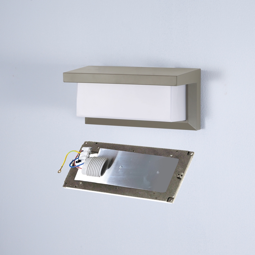 Brilagi - Āra sienas lampa BRICKY 1xE27/60W/230V pelēka IP54