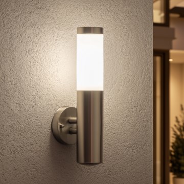 BRILAGI - Āra sienas lampa ELIA 1xE27/20W/230V IP44 matēts hroms