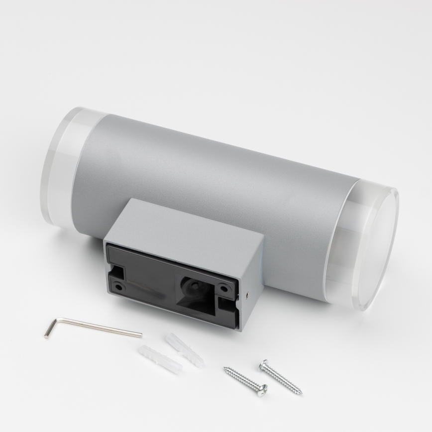 Brilagi - Āra sienas lampa MATERA 2xGU10/30W/230V pelēka IP54
