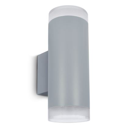 Brilagi - Āra sienas lampa MATERA 2xGU10/30W/230V pelēka IP54