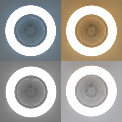 Brilagi - LED Regulējams gaismeklis ar ventilatoru AURA LED/38W/230V 3000-6000K balts + tālvadības pults