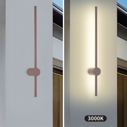 Brilagi - LED āra sienas gaismeklis AURA LED/12W/230V 3000K IP54 65 cm brūns CRI 90