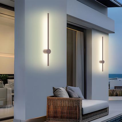 Brilagi - LED āra sienas gaismeklis AURA LED/12W/230V 3000K IP54 65 cm brūns CRI 90