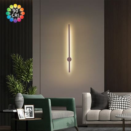 Brilagi - LED āra sienas gaismeklis AURA LED/12W/230V 3000K IP54 65 cm brūns CRI 90