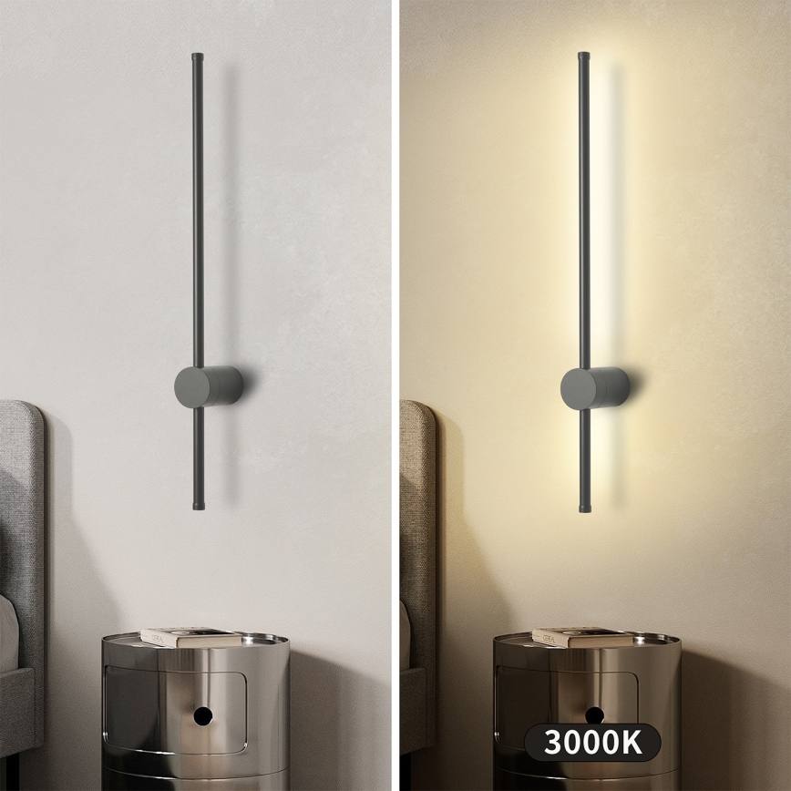 Brilagi - LED āra sienas gaismeklis AURA LED/12W/230V 3000K IP54 65 cm antracīts