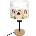 BRILAGI - Bērnu galda lampa BOBO WOOD 1xE27/25W/230V ozolkoka/melna/balta/rozā/fejas