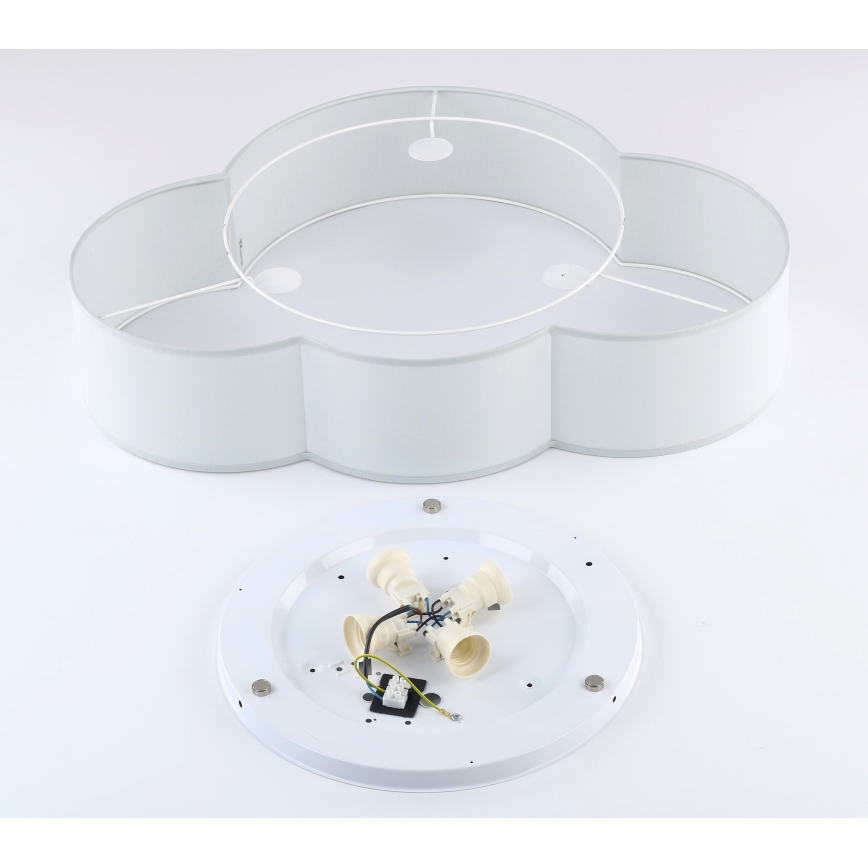 Brilagi - Bērnu griestu gaismeklis NIMBUS 4xE27/15W/230V pelēks