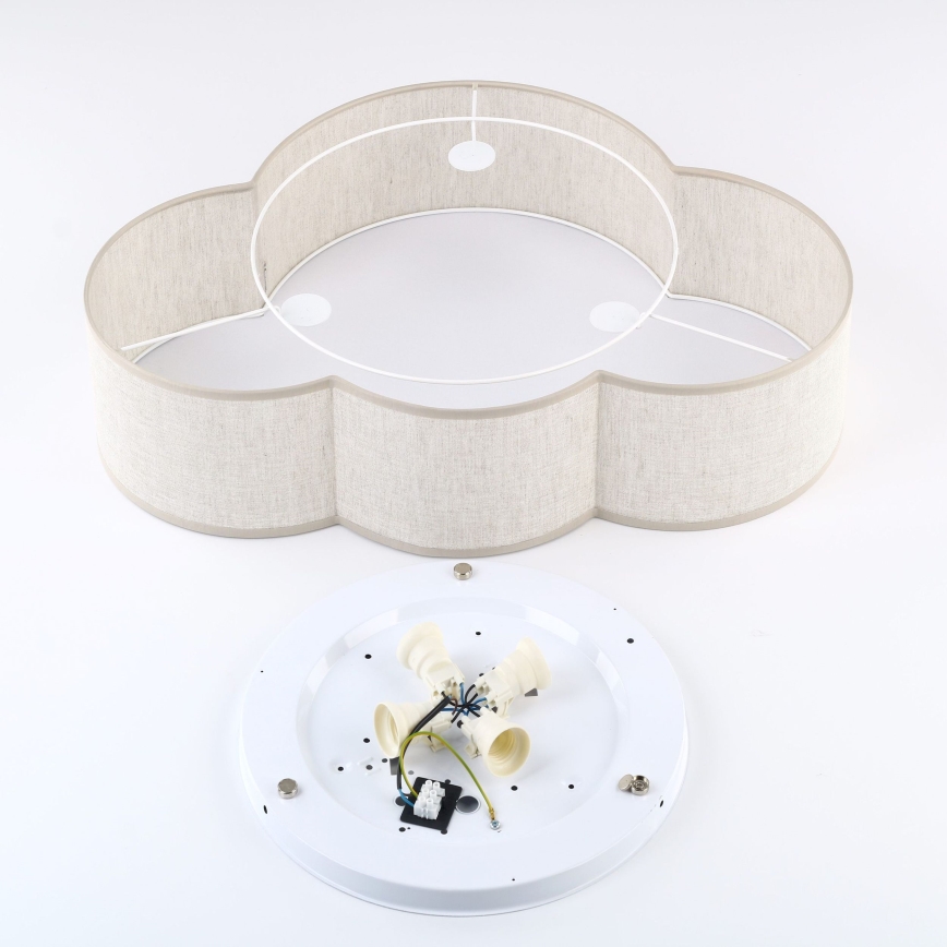 Brilagi - Bērnu griestu lampa NIMBUS LINEN 4xE27/15W/230V bēša