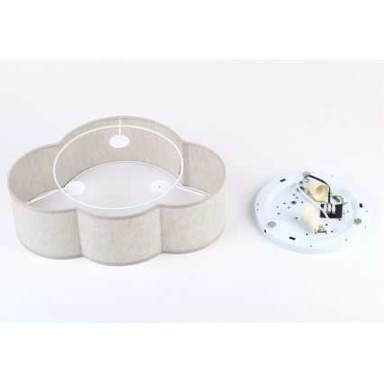 Brilagi - NIMBUS MINI LINEN bērnu griestu gaismeklis 2xE27/15W/230V 31x43 cm bēšs