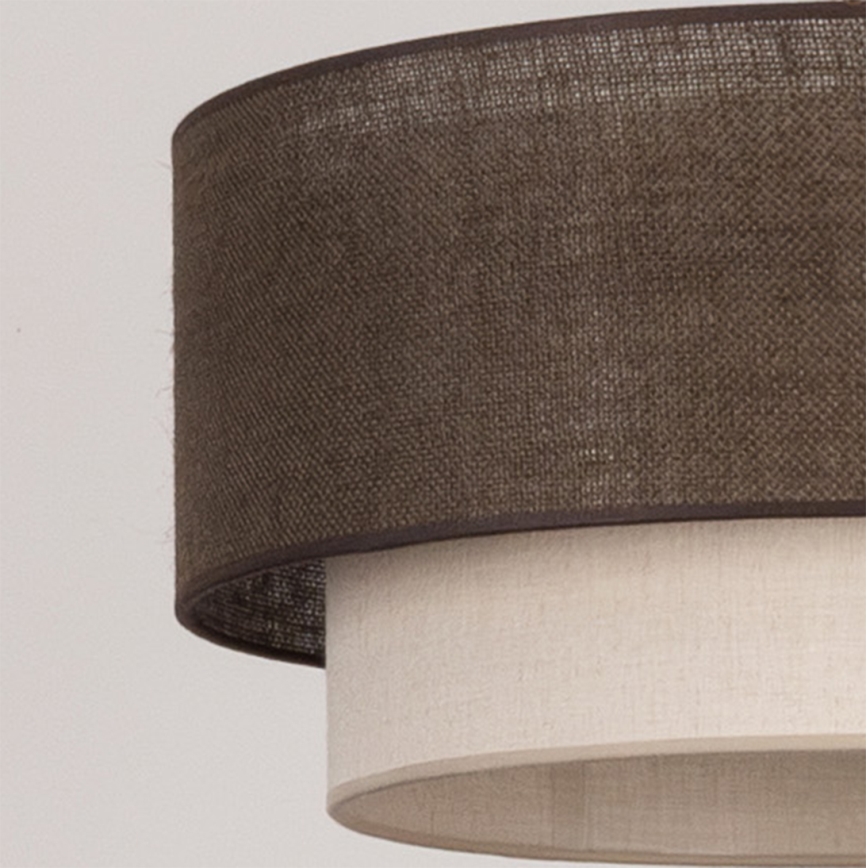 Brilagi - BOHO ECO pakaramā LED lampa uz stieples 1xE27/10W/230V, diam. 40 cm, brūna/krēmīga