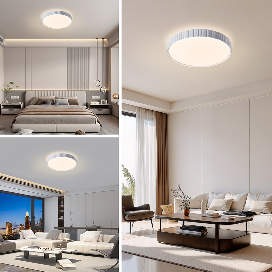 Brilagi - LED regulējama griestu lampa CORVO LED/54W/230V 3000-6000K, balta, diam. 40 cm + tālvadības pults