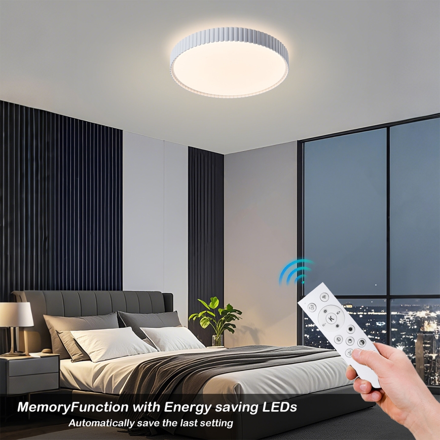 Brilagi - LED regulējama griestu lampa CORVO LED/54W/230V 3000-6000K, balta, diam. 40 cm + tālvadības pults