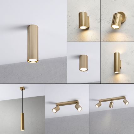 Brilagi - CRISPINA virziena gaismeklis 1xGU10/10W/230V, 20 cm, zeltains