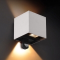 Brilagi - CUBE LED āra sienas gaismeklis ar sensoru, 6W, 230V, pelēks, IP65