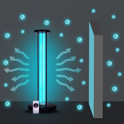 Brilagi - Dezinfekcijas antibakteriāla Bez ozona lampa UVC/100W/230V + tālvadības pults