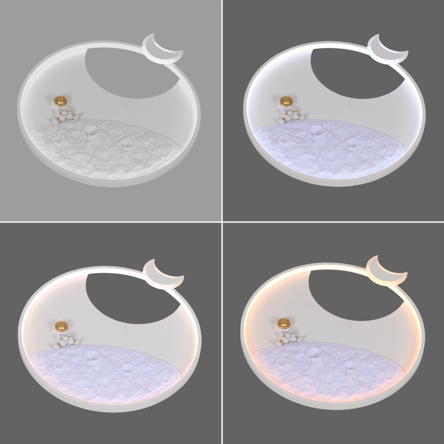 Brilagi - LED regulējama bērnu griestu lampa ASTRO LED/20W/230V pr. 50 cm 3000-6000K astronauts + tālvadības pults