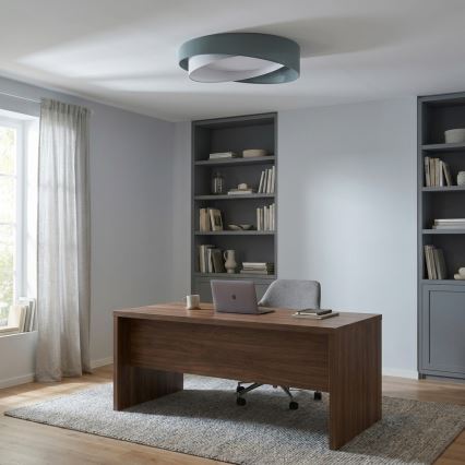 BRILAGI - LED ar regulējamu spilgtumu griestu gaismeklis VELVET TWIST LED/36W/230V 3000-6000K Ø 65 cm Wi-Fi Tuya Beacon zaļa/balta + tālvadības pults