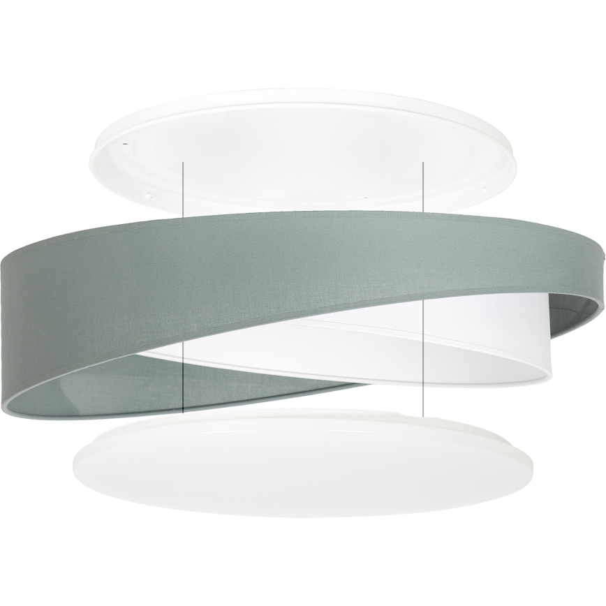 BRILAGI - LED ar regulējamu spilgtumu griestu gaismeklis VELVET TWIST LED/36W/230V 3000-6000K Ø 65 cm Wi-Fi Tuya Beacon zaļa/balta + tālvadības pults