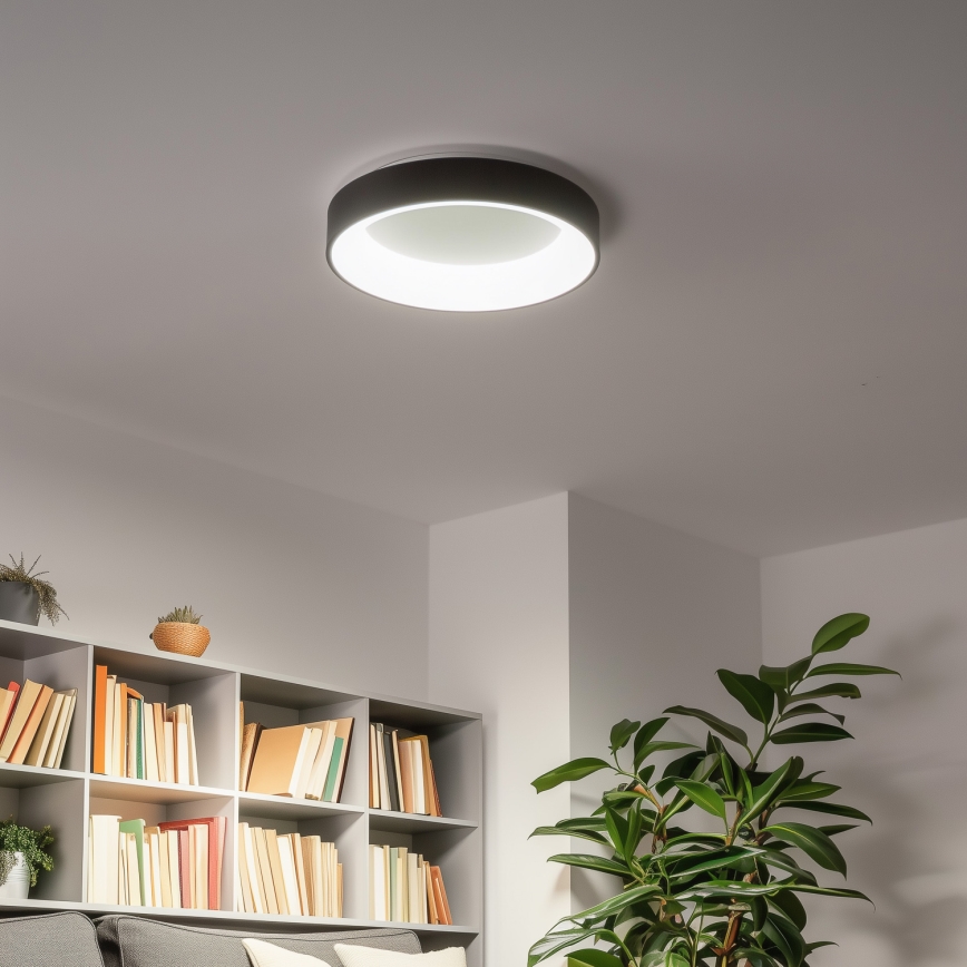 Brilagi - Regulējams LED griestu gaismeklis FALCON LED/40W/230V 3000-6500K Ø 45 cm melns + ar tālvadības pulti