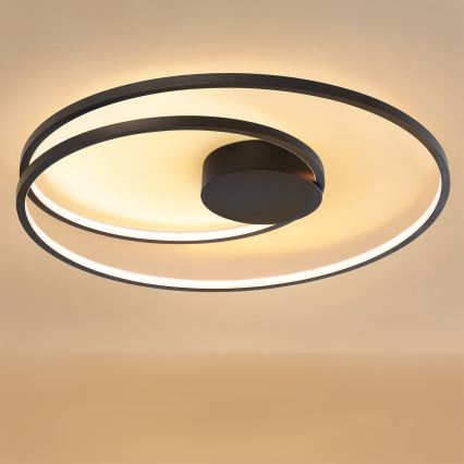 Brilagi - LED dimējams griestu gaismeklis TWISTER LED/105W/230V 3000-6000K pr. 100 cm melns + tālvadība