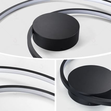 Brilagi - LED dimējams griestu gaismeklis TWISTER LED/105W/230V 3000-6000K pr. 100 cm melns + tālvadība