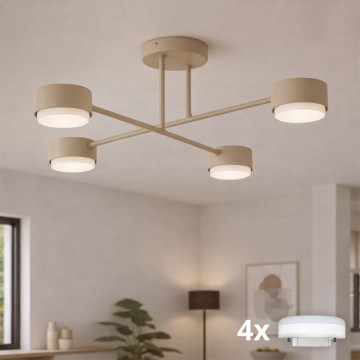 BRILAGI – dimējama LED RGB+CCT virsmas griestu lampa MONO 4xGX53/14W/230V 2700–6500K Wi‑Fi Tuya, melna