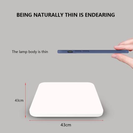 Brilagi - LED regulējams griestu gaismeklis SMART LED/28W/230V 43x43 cm 2700-6500K Wi-Fi Tuya + tālvadība