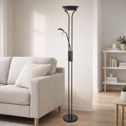 Brilagi - Dimējama stāvlampa SCARLETT 1xR7s/230W/230V + 1xG9/40W melna