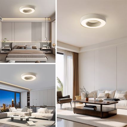 Brilagi - LED regulējama griestu lampa LUMIX LED/48W/230V 3000-6000K bēša Ø 50 cm + ar tālvadības pulti