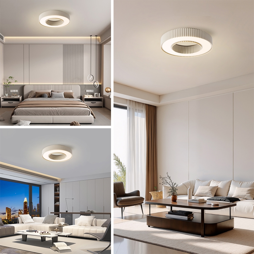 Brilagi - LED regulējama griestu lampa LUMIX LED/48W/230V 3000-6000K bēša Ø 50 cm + ar tālvadības pulti