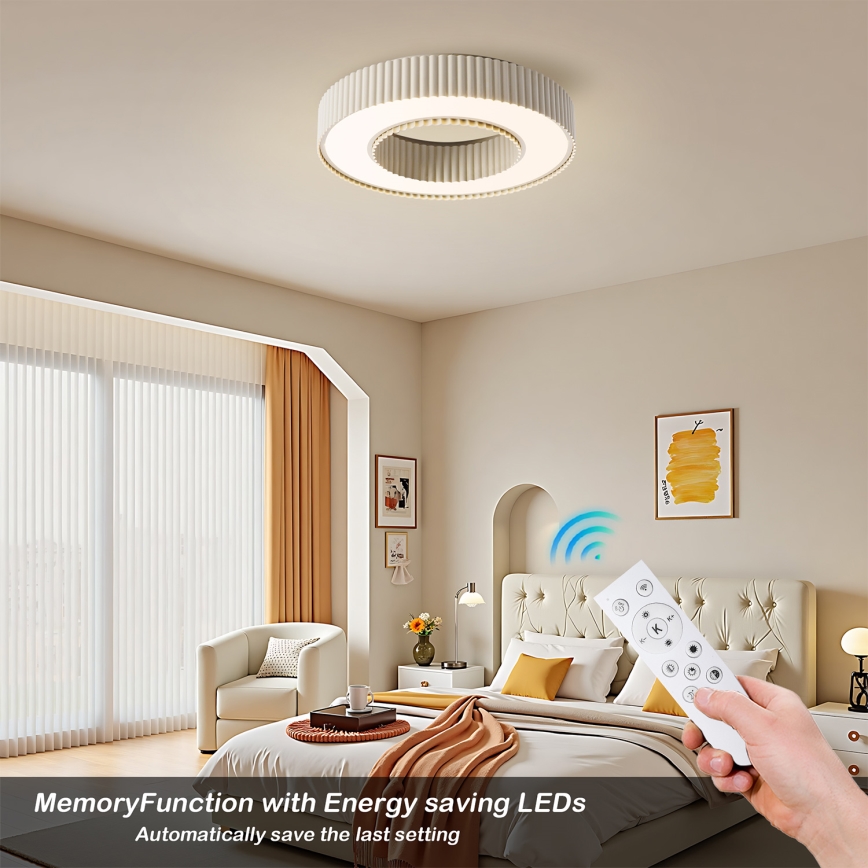 Brilagi - LED regulējama griestu lampa LUMIX LED/48W/230V 3000-6000K bēša Ø 50 cm + ar tālvadības pulti