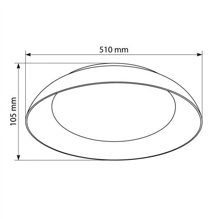 Brilagi - LED griestu lampa ALVA ar regulējamu spilgtumu LED/48W/230V 3000-6500K diametrs 51 cm balta + tālvadība