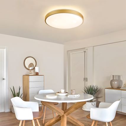 Brilagi - Dimējams LED griestu gaismeklis GLASS POOL DOUBLE LED/60W/230V 3000-6000K 50 cm zelta + tālvadības pults