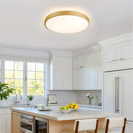 Brilagi - Dimējams LED griestu gaismeklis GLASS POOL DOUBLE LED/60W/230V 3000-6000K 50 cm zelta + tālvadības pults